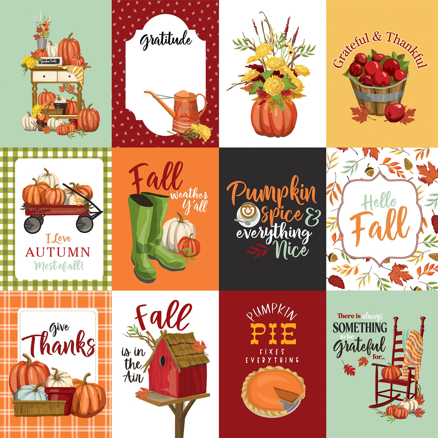 Welcome Autumn - 3X4 Journaling Cards