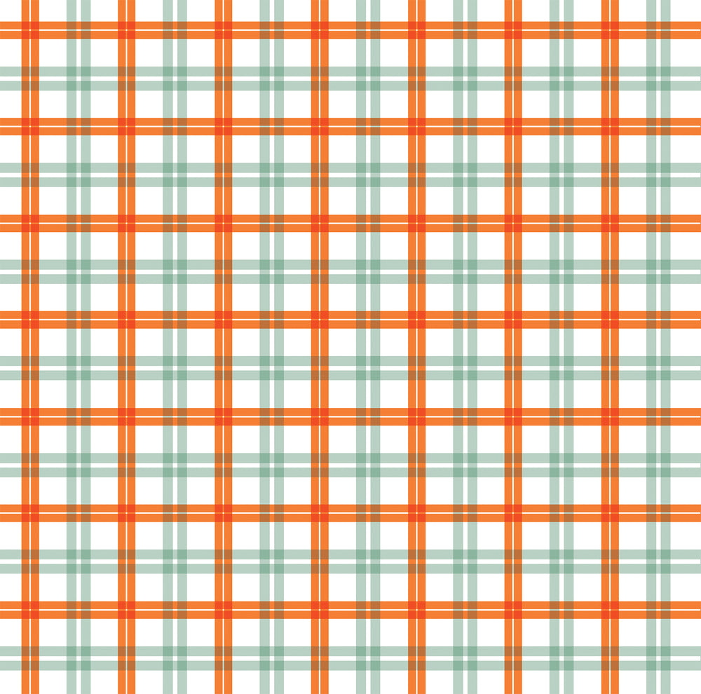 Welcome Autumn - Pumpkin Spice Plaid