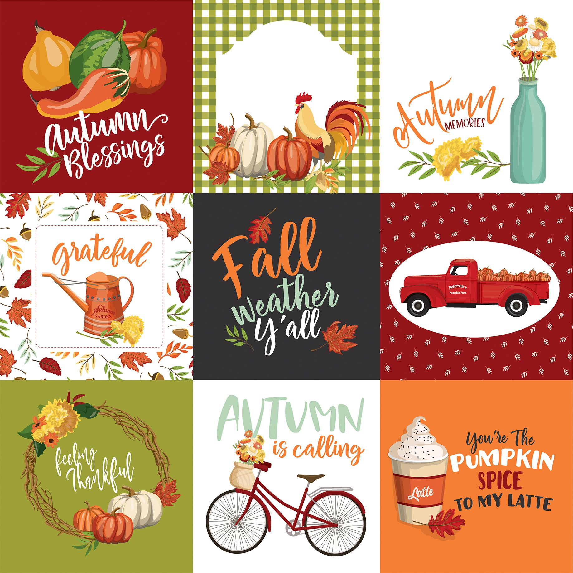 Welcome Autumn - 4X4 Journaling Cards
