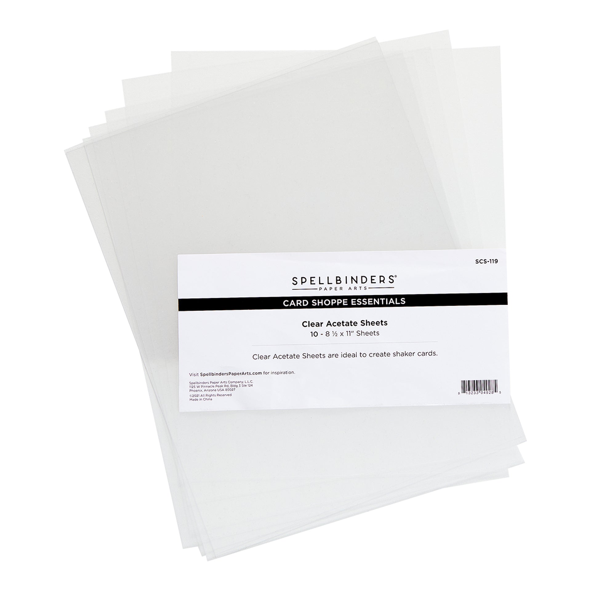 Clear Acetate Sheets 8 1/2"x11", 10 Pack