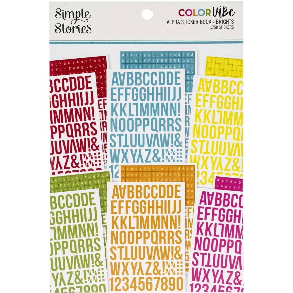 Color Vibe Brights Alpha Sticker Book