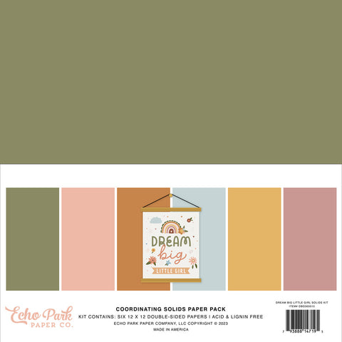 Dream Big Little Girl Solids Pack