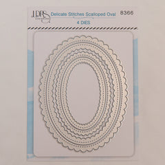 Delicate Stitches Scalloped Ovals Dies