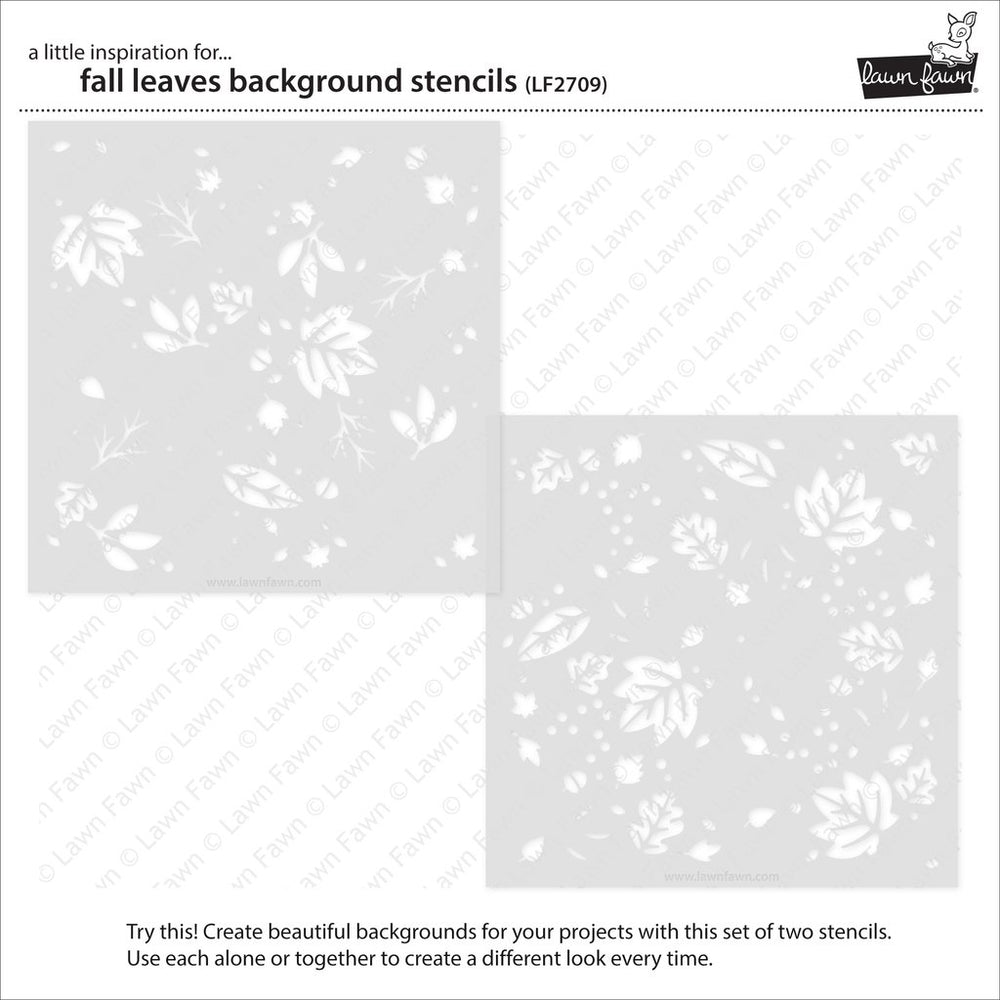 Fall Leaves Background Stencils