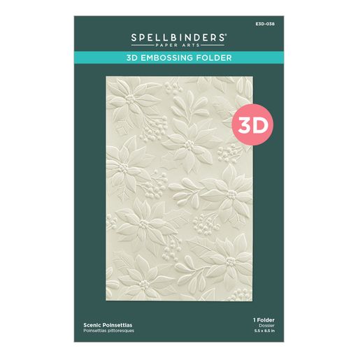 Scenic Pointsettias 3D Embossing Folder