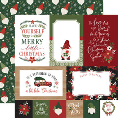 Gnome for Christmas - 4x6 Journaling Cards 12x12 Patterned Paper