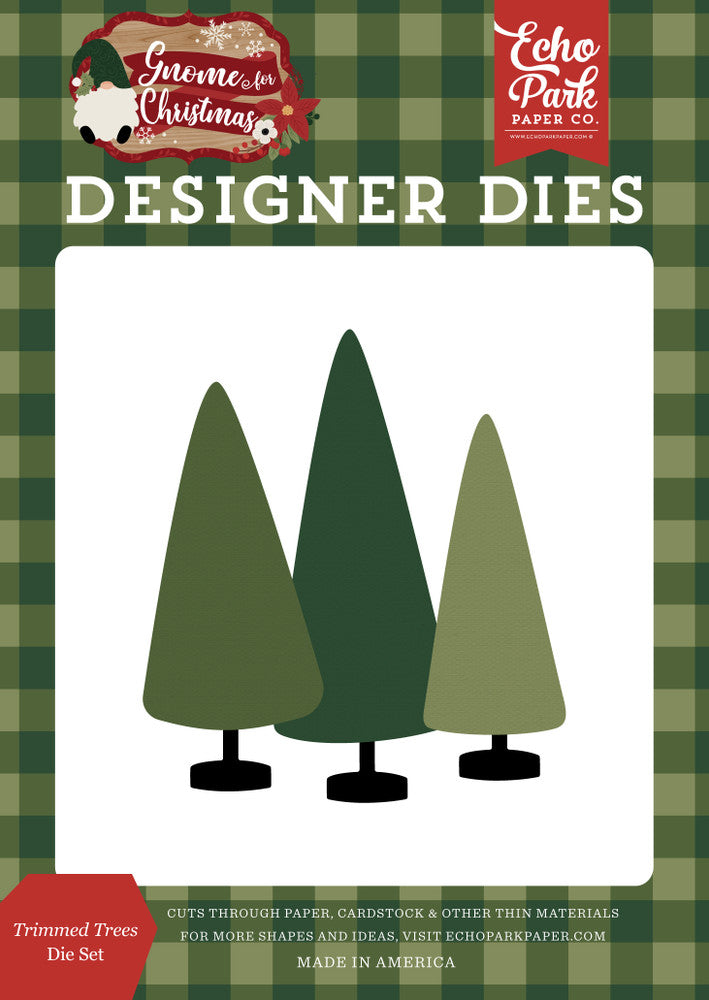 Gnome for Christmas Trimmed Trees Die Set