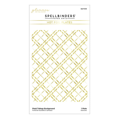 Plaid Tidings Background Hot Foil Plate