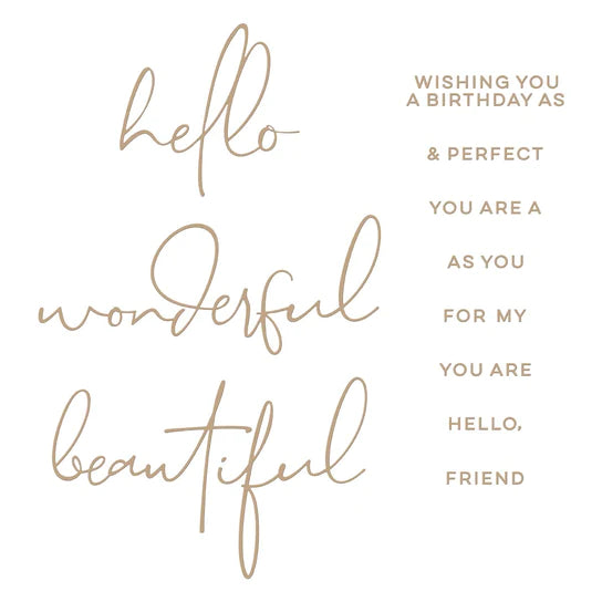 Hello, Friend Sentiments Hot Foil Plate