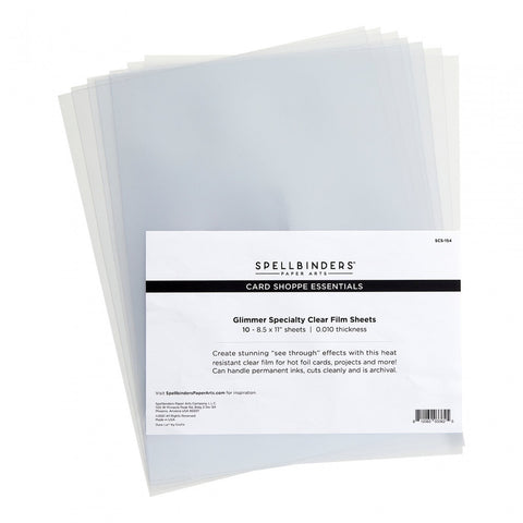 GLIMMER SPECIALTY CLEAR FILM SHEETS 8 1/2