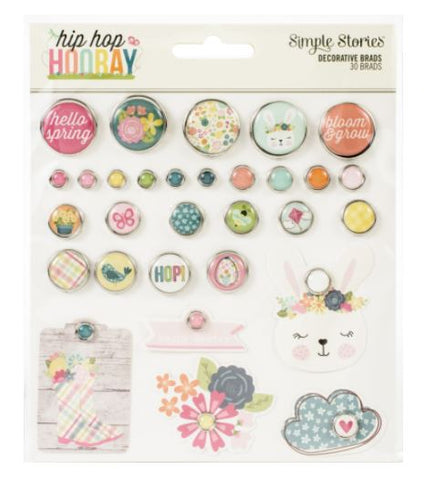 Hip Hop Hooray Decorative Brads