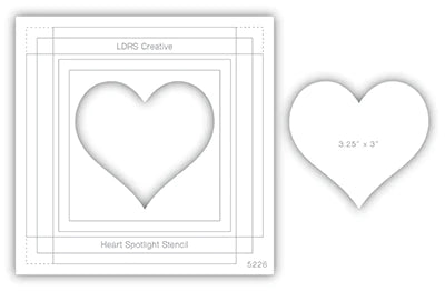 Spotlight 6x6 Stencil - Heart