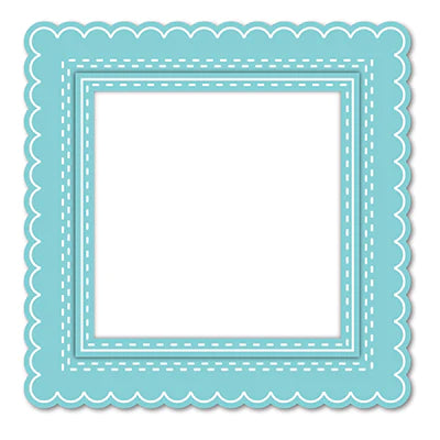 Double Stitched Scalloped Square Die