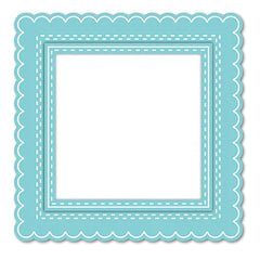 Double Stitched Scalloped Square Die