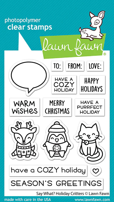 Say What? Holiday Critters Stamps