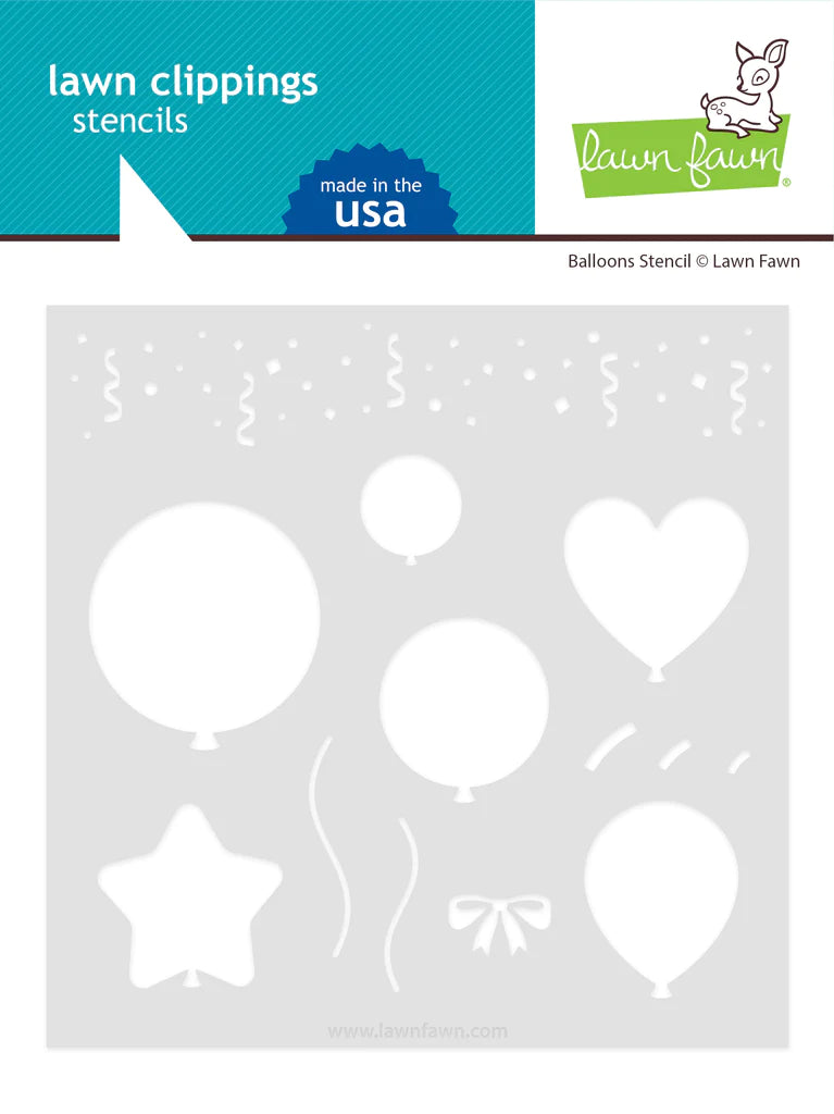 Balloons Stencil, 6x6