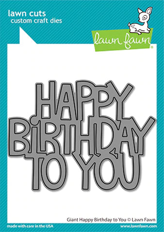 Giant Happy Birthday to You Word Die
