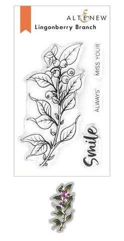 Lingonberry Branch Stamp & Die Bundle