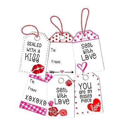 Gift Tag Stack Love Stamps
