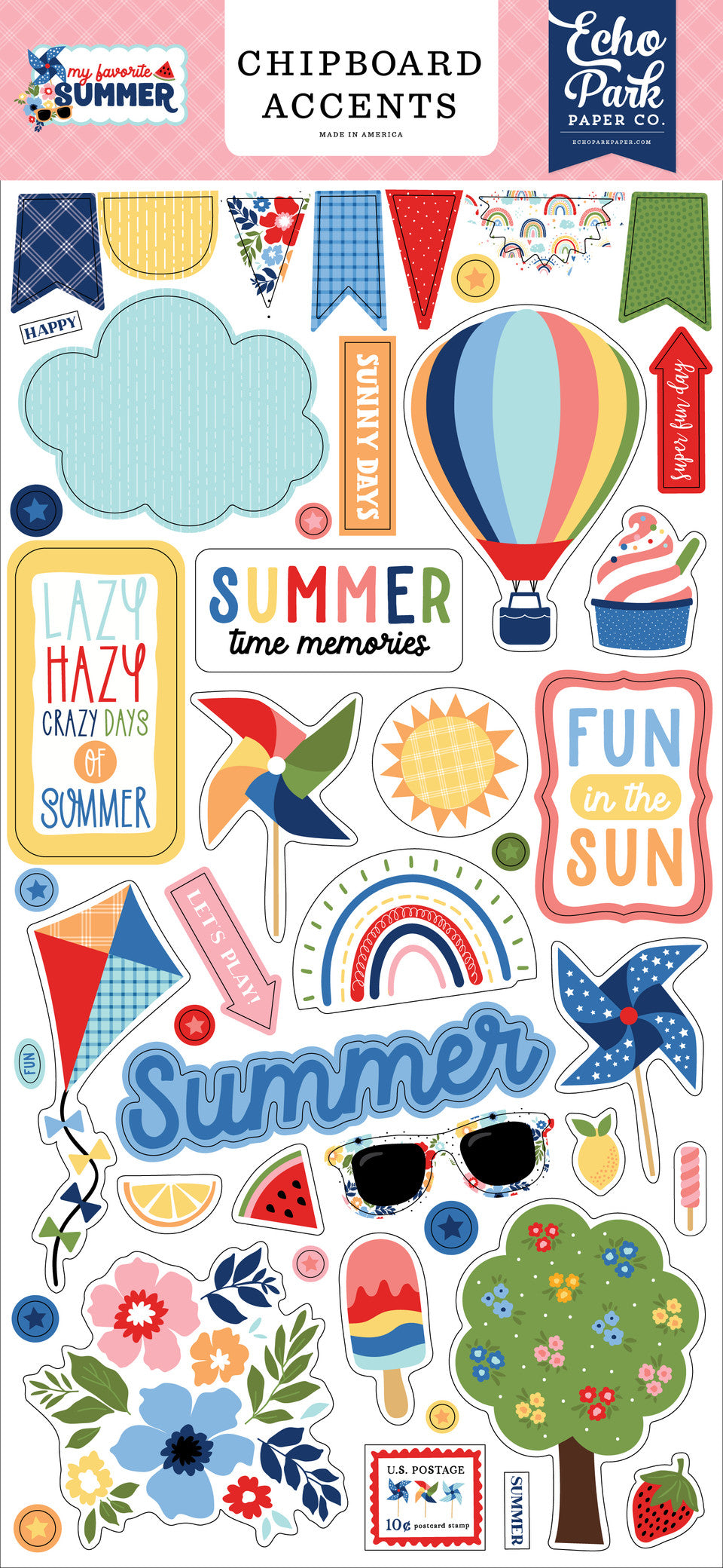 My Favorite Summer Chipboard Accents