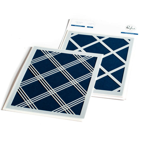 Diamond Plaid Stencil Set