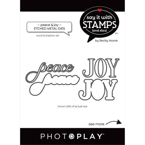 Say It with Stamps - Peace/Joy Die Set