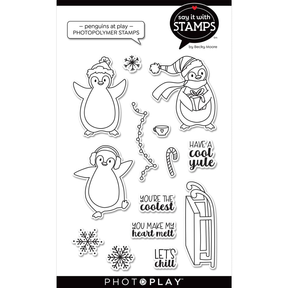 Say It with Stamps - Penguins At Play Stamp Set