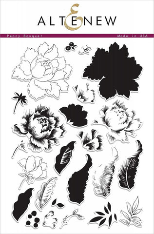 Peony Bouquet Stamp & Die Set Combo