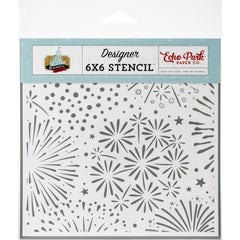 Remember the Magic Firework Show 6x6 Stencil