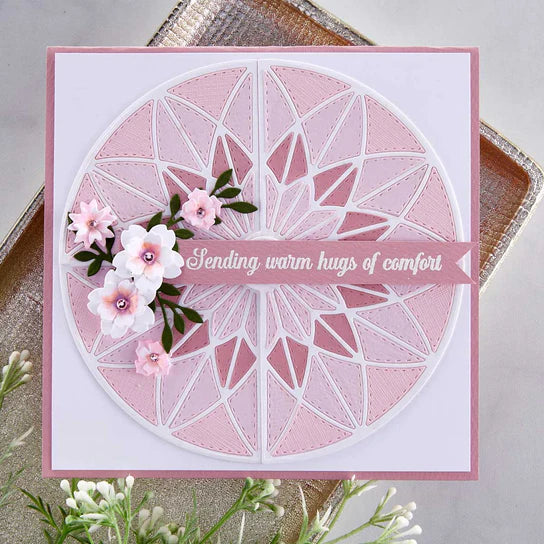Quilted Stained Glass Window Etched Dies