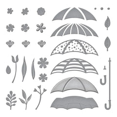 Umbrella Bloom Etched Dies