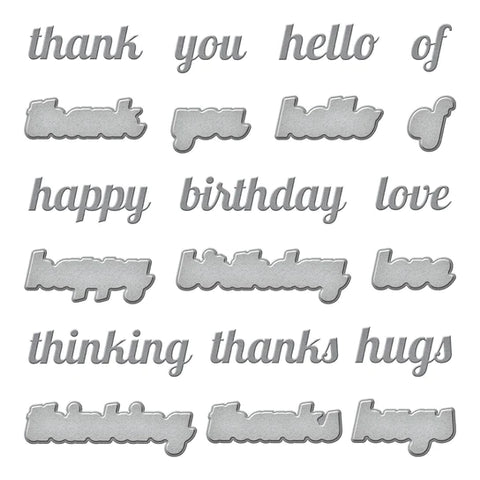 Everyday Sentiments Etched Dies