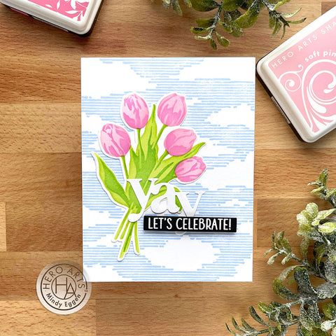 Color Layering Tulip Bouquet Stencil