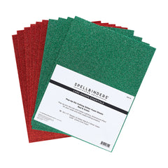 Pop-Up Die Cutting Glitter Foam Sheets - Red & Green