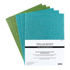 Pop-Up Die Cutting Glitter Foam Sheets - Shimmering Tropics