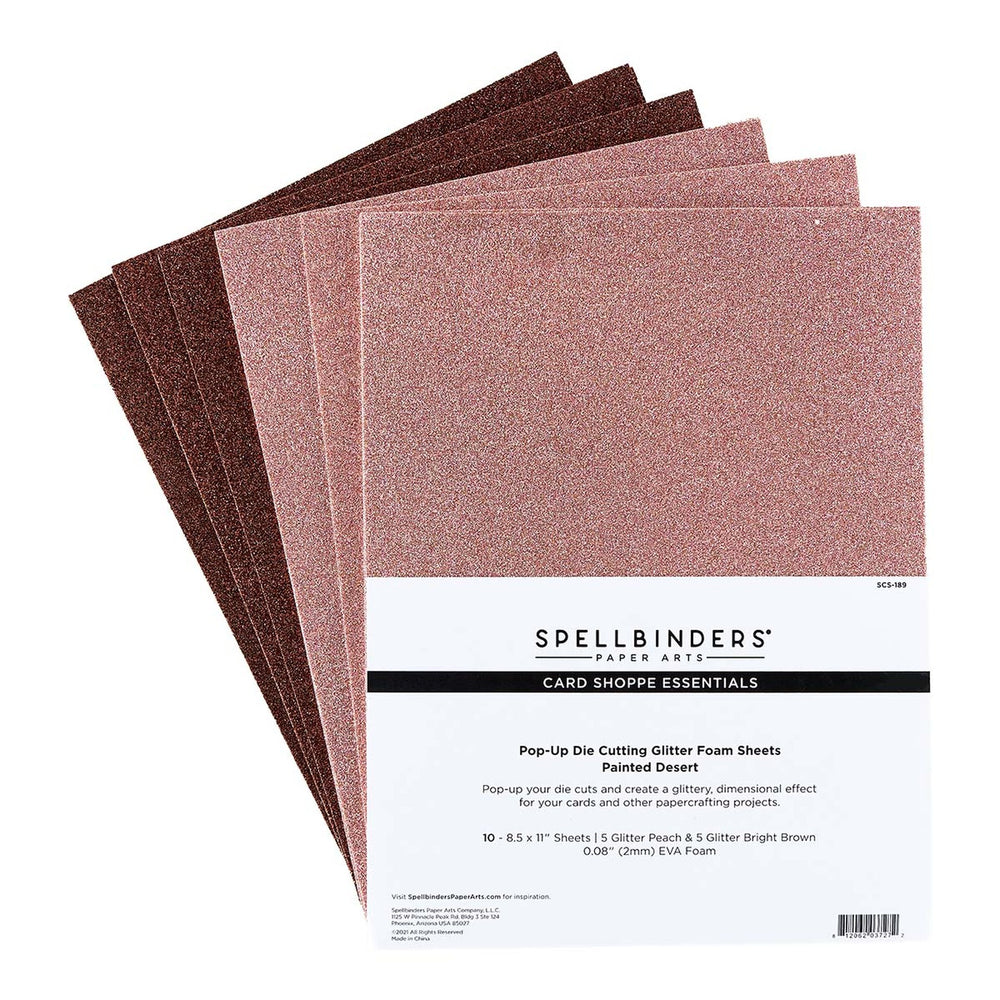 Pop-Up Die Cutting Glitter Foam Sheets - Painted Desert