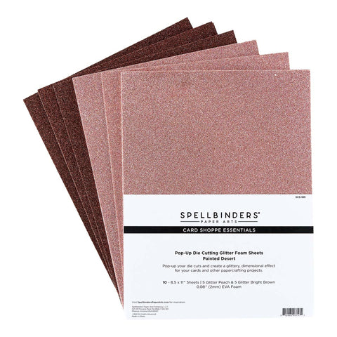 Pop-Up Die Cutting Glitter Foam Sheets - Painted Desert