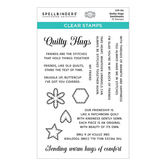 Quilty Hugs Sentiments Clear Stamp Set