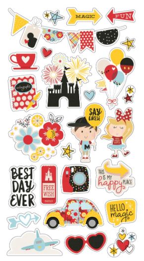 Say Cheese 4 Chipboard Stickers