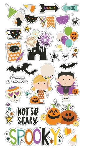 Say Cheese Halloween Chipboard Stickers