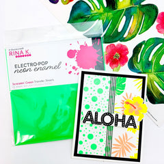 Electro Pop Enamel Screamin' Green Transfer Sheets, Rina K Designs