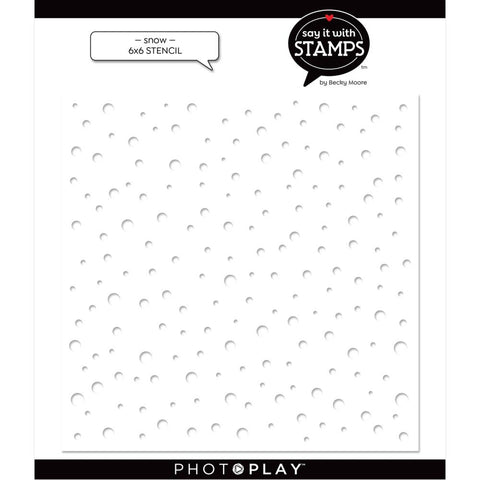 Say It with Stamps - Snow Stencil