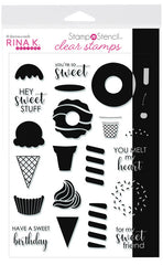 Stamp n Stencil - Sweet Stuff Clear Stamps, Rina K Designs