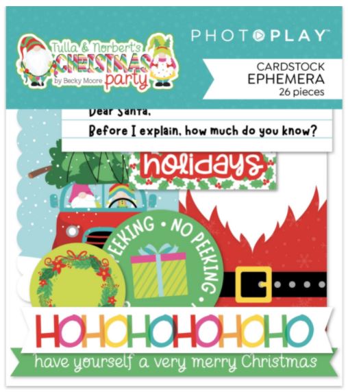 Tulla & Norbert's Christmas Party - Ephemera Die Cuts