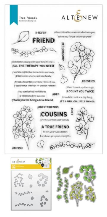 True Friends Stamp + Die + Stencil Bundle
