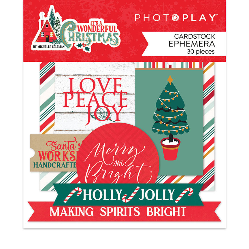 It's a Wonderful Christmas Cardstock Ephemera