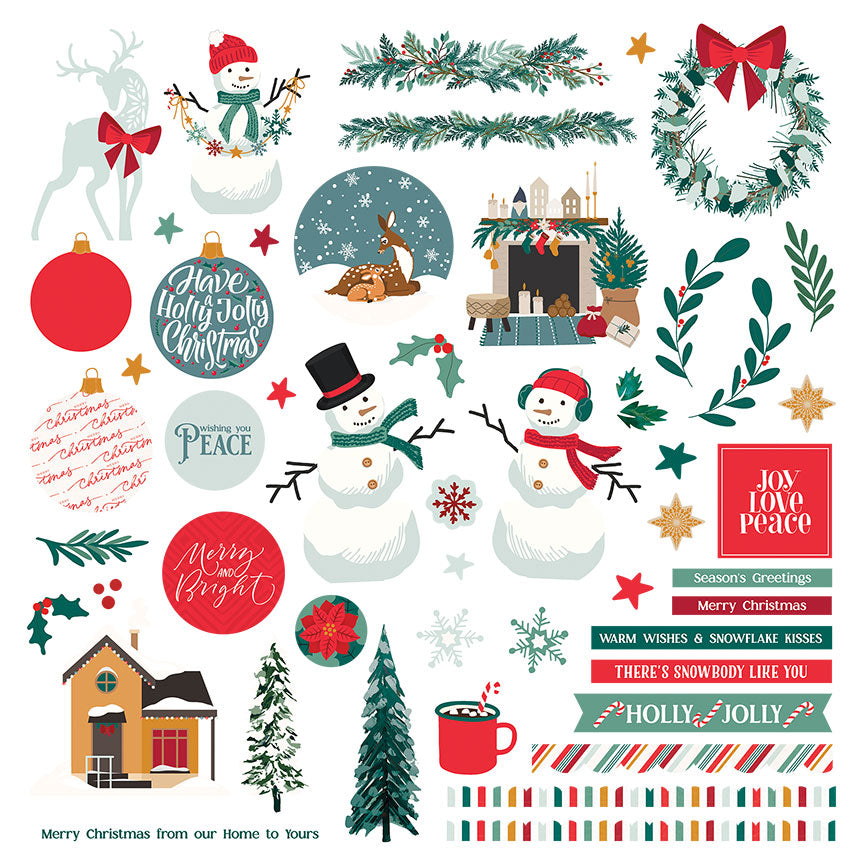 It's a Wonderful Christmas Card Kit Sticker Sheet