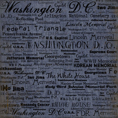 Washington DC Words - Blue
