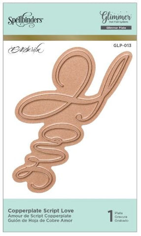 Copperplate Script Love Glimmer Hot Foil Plate by Paul Antonio