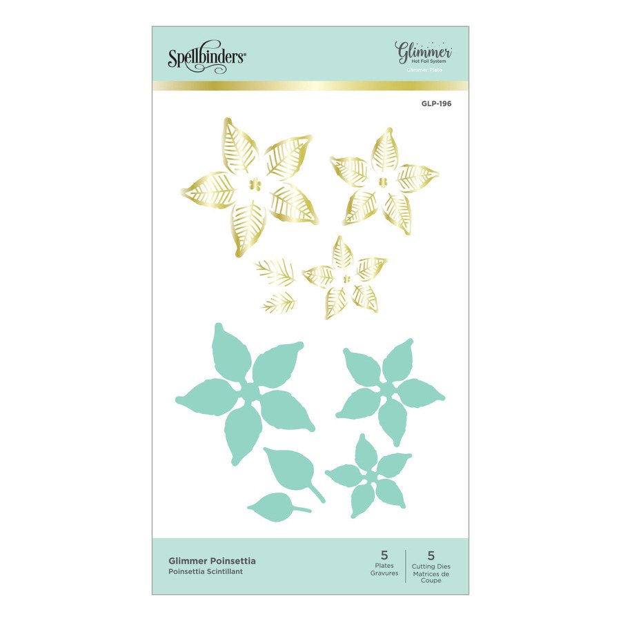 Glimmer Pointsettia Hot Foil Plates